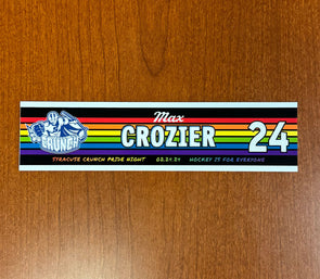 #24 Max Crozier Pride Night Nameplate - February 24, 2024