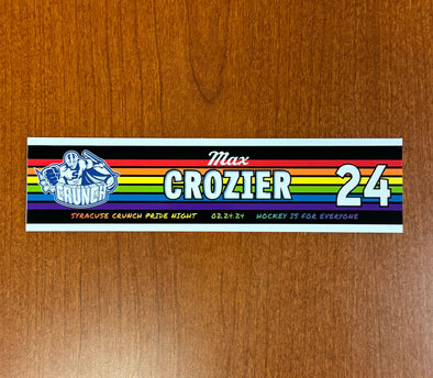 #24 Max Crozier Pride Night Nameplate - February 24, 2024