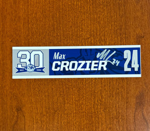 Signed #24 Max Crozier 30th Nameplate 2023-24