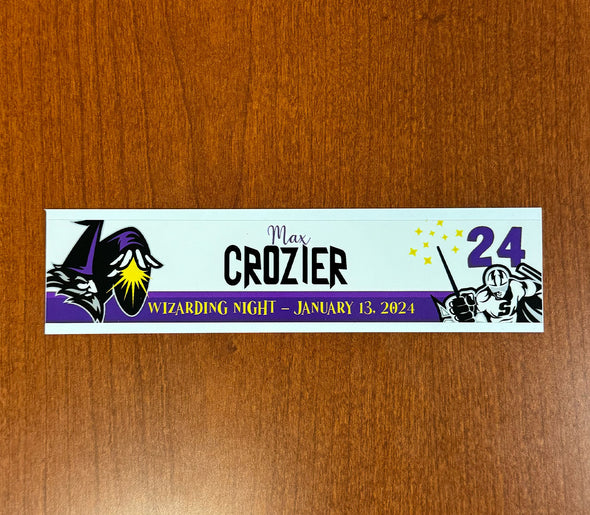 #24 Max Crozier Wizarding Night Nameplate - 2023-24 Season