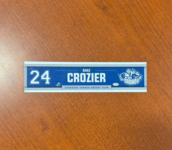 #24 Max Crozier Away Nameplate 2024-25 Season