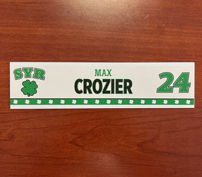 #24 Max Crozier St. Patricks Day Nameplate