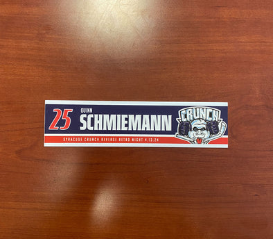#25 Quinn Schmiemann Reverse Retro Nameplate - 2023-24 Season