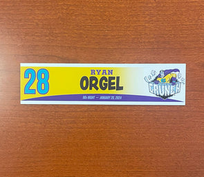 #28 Ryan Orgel 90s Night Nameplate - 2023-24 Season
