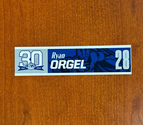 #28 Ryan Orgel 30th Nameplate 2023-24