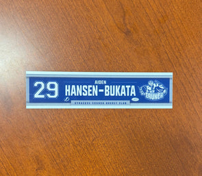 #29 Aiden Hansen-Bukata Away Nameplate 2024-25 Season