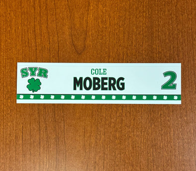 #2 Cole Moberg St. Patricks Day Nameplate