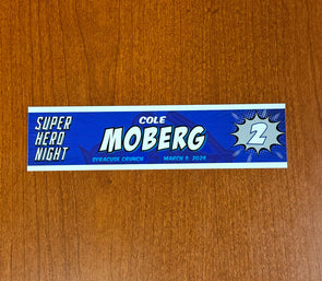 #2 Cole Moberg Superhero Night Nameplate