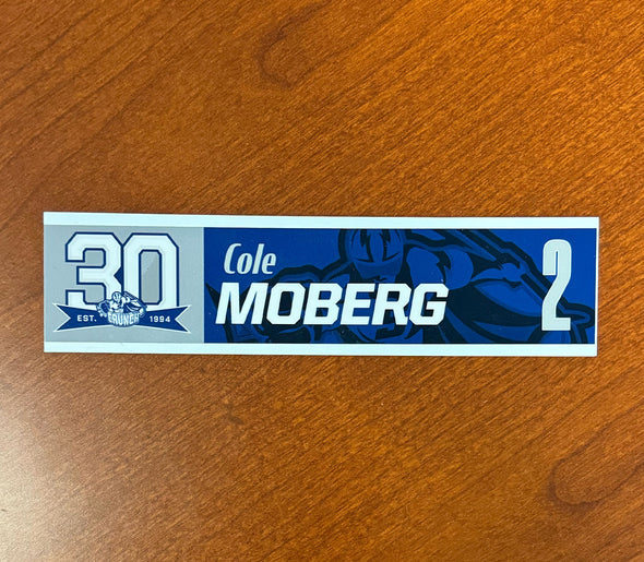 #2 Cole Moberg 30th Nameplate 2023-24