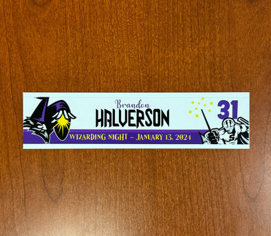 #31 Brandon Halverson Wizarding Night Nameplate - 2023-24 Season