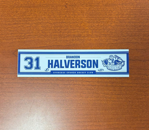 #31 Brandon Halverson Home Nameplate 2024-25 Season