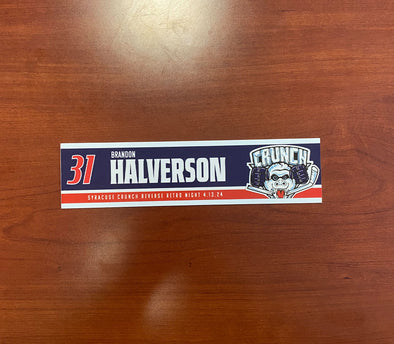 #31 Brandon Halverson Reverse Retro Nameplate - 2023-24 Season