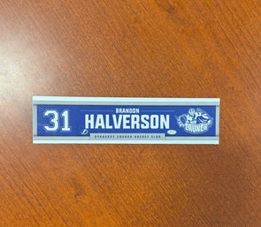 #31 Brandon Halverson Away Nameplate 2024-25 Season