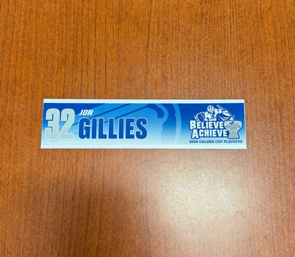 #32 Jon Gillies Calder Cup Playoffs Nameplate - 2025