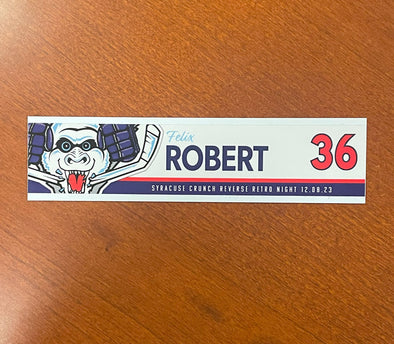 #36 Felix Robert White Reverse Retro Nameplate - 2023-24 Season