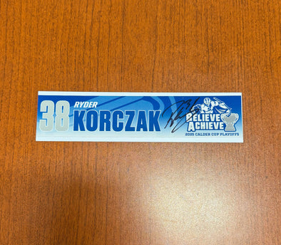 Signed #38 Ryder Korczak Calder Cup Playoffs Nameplate - 2025