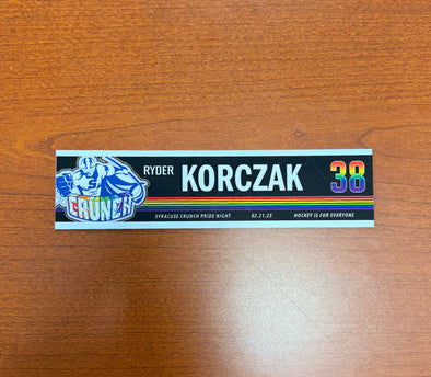 #38 Ryder Korczak Pride Nameplate - February 21, 2025