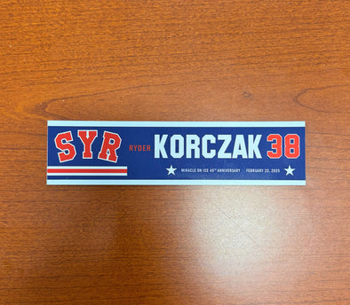 #38 Ryder Korczak 45th Anniversary Miracle on Ice Nameplate - February 22, 2025