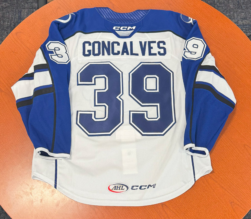39 Gage Goncalves White Jersey - 2024-25 - Set #1 – Syracuse