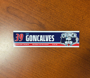 #39 Gage Goncalves Reverse Retro Nameplate - March 22, 2025