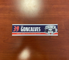 #39 Gage Goncalves Reverse Retro Nameplate - 2023-24 Season