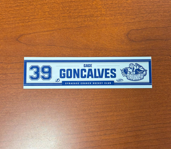 #39 Gage Goncalves Home Nameplate 2024-25 Season