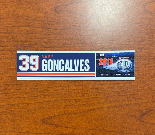 #39 Gage Goncalves Toyota Frozen Dome Anniversary Nameplate - November 22, 2024