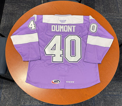 #40 Gabriel Dumont Hockey Fights Cancer Jersey - November 30, 2024