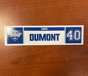 #40 Gabriel Dumont Home Nameplate - 2019 Calder Cup Playoffs