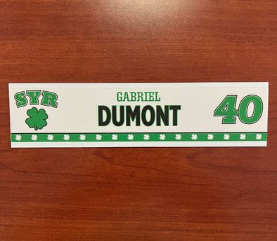 #40 Gabriel Dumont St. Patricks Day Nameplate