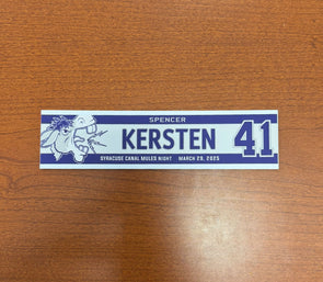 #41 Spencer Kersten Syracuse Canal Mules Nameplate - March 29, 2025