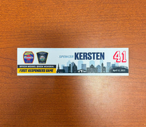 #41 Spencer Kersten First Responders Game Nameplate - April 12, 2025