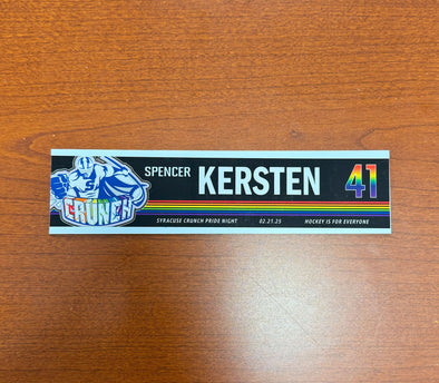 #41 Spencer Kersten Pride Nameplate - February 21, 2025