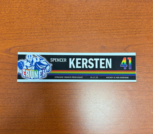 #41 Spencer Kersten Pride Nameplate - February 21, 2025