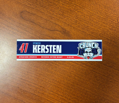 #41 Spencer Kersten Reverse Retro Nameplate - March 22, 2025