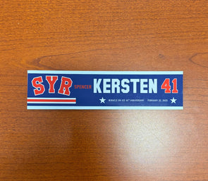 #41 Spencer Kersten 45th Anniversary Miracle on Ice Nameplate - February 22, 2025