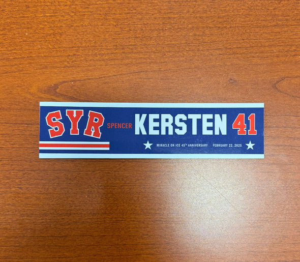 #41 Spencer Kersten 45th Anniversary Miracle on Ice Nameplate - February 22, 2025