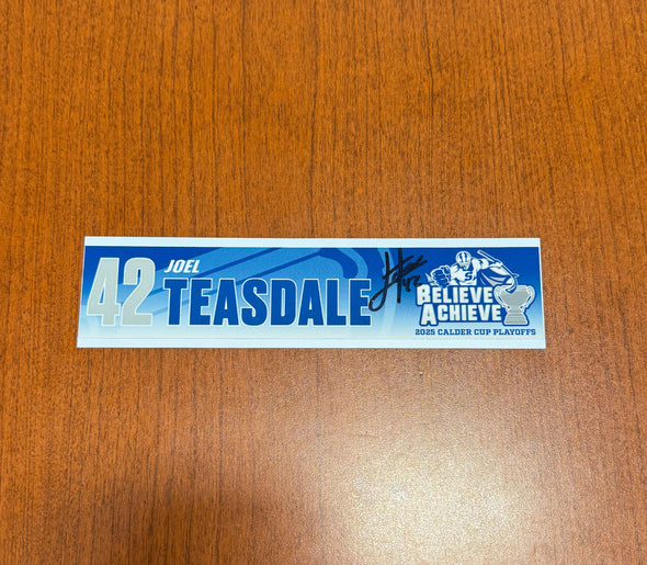 Signed #42 Joel Teasdale Calder Cup Playoffs Nameplate - 2025