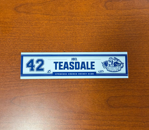 #42 Joel Teasdale Home Nameplate 2024-25 Season