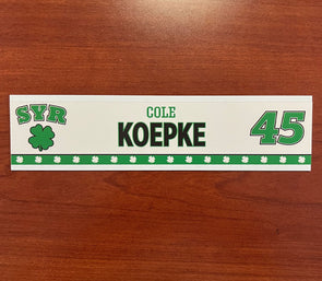 #45 Cole Koepke St. Patricks Day Nameplate