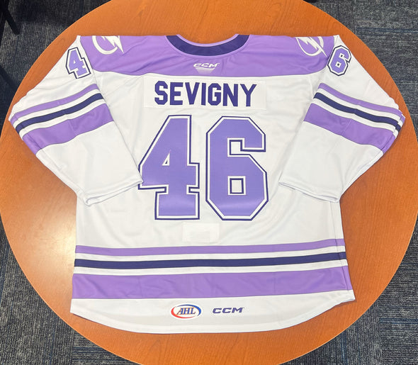 #46 Vincent Sevigny Hockey Fights Cancer Jersey - November 29, 2025