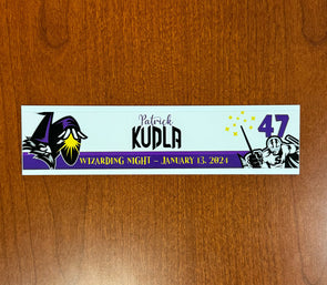 #47 Patrick Kudla Wizarding Night Nameplate - 2023-24 Season