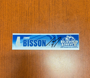 Signed #4 Tobie Bisson Calder Cup Playoffs Nameplate - 2025