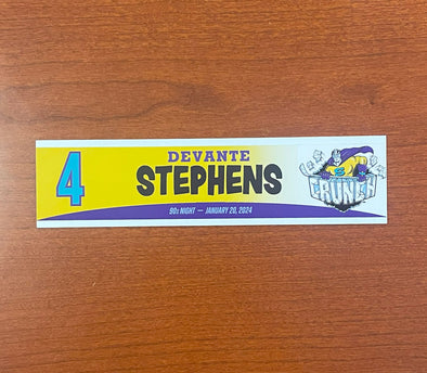#4 Devante Stephens 90s Night Nameplate - 2023-24 Season