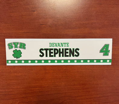 #4 Devante Stephens St. Patricks Day Nameplate