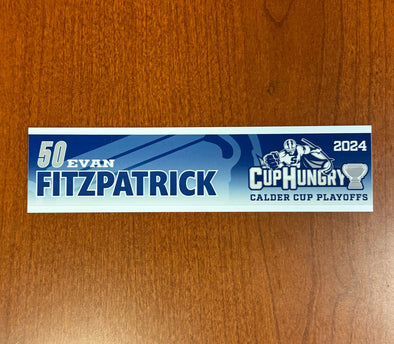 #50 Evan Fitzpatrick Calder Cup Playoffs Nameplate - 2024