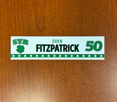 #50 Evan Fitzpatrick St. Patricks Day Nameplate