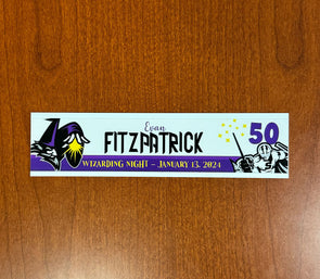 #50 Evan Fitzpatrick Wizarding Night Nameplate - 2023-24 Season