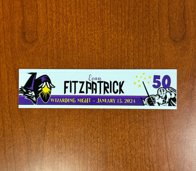 #50 Evan Fitzpatrick Wizarding Night Nameplate - 2023-24 Season