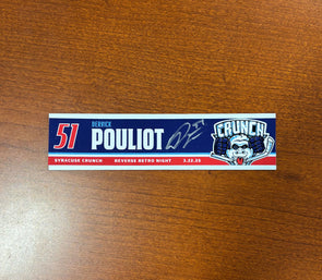 Signed #51 Derrick Pouliot Reverse Retro Nameplate - March 22, 2025